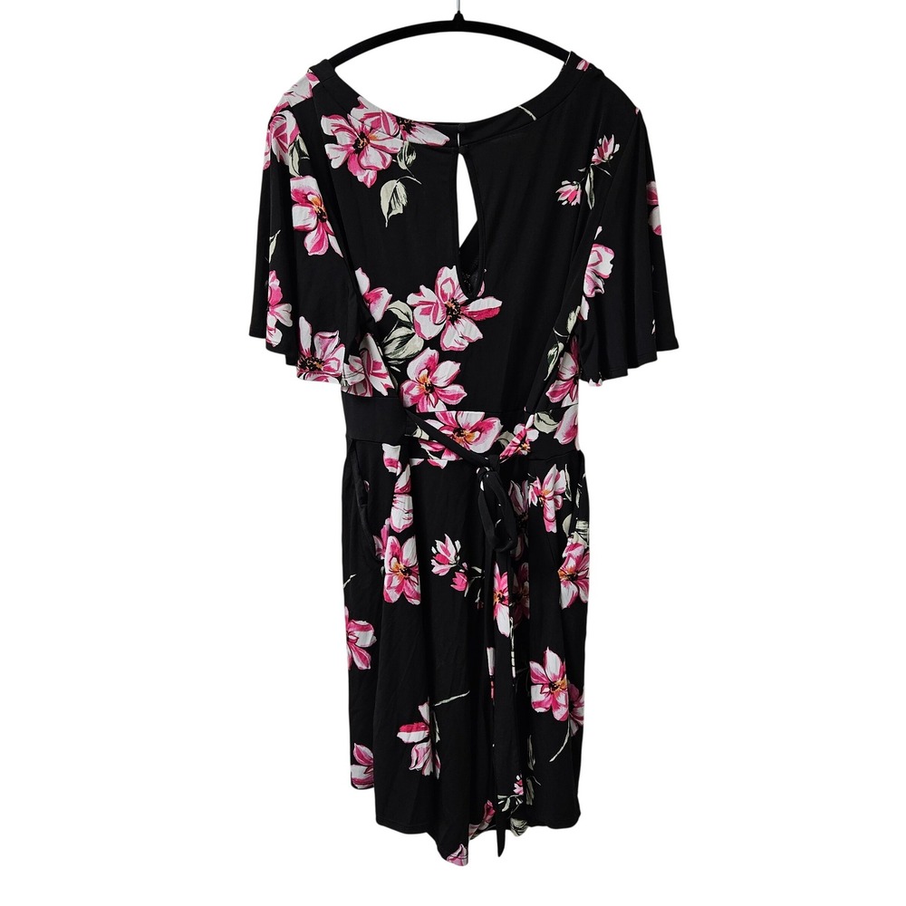 Torrid Black Floral Tie Waist Midi Romper Dress Whimsigoth Fairycore Boho 2X - Picture 2 of 16